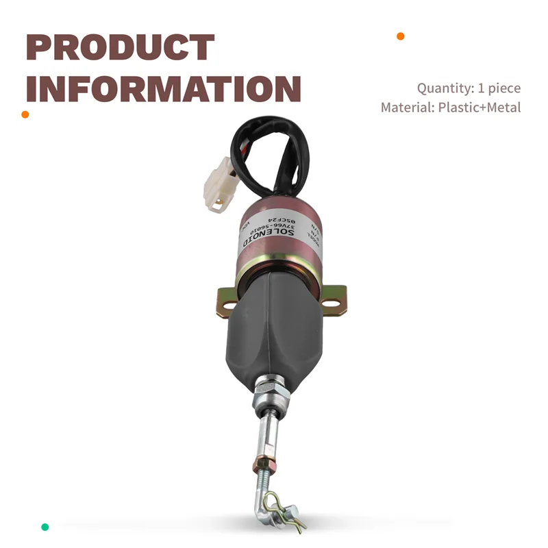 L10A 12V/24V 37V66-56010 Solenoid Pemutus Bahan Bakar 05CF24 1751ES-12E6ULB1S1 P612-B5V24 Solenoid Penghenti 1700-1512