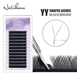 NATUHANA YY Black Brown Shape Lashes Gradient Eyelash Extension  Eye  Colored Makeup Tool