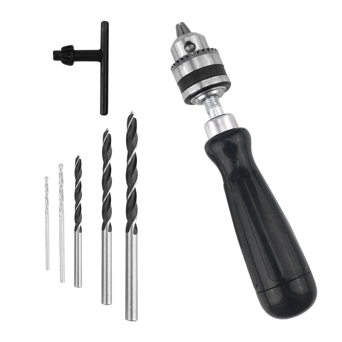 

7Pcs Pin Vise Hand Drill Set with Storage Handle Manual Precision Tool for Beads Acrylic PVC Drilling Includes Chuck Key and