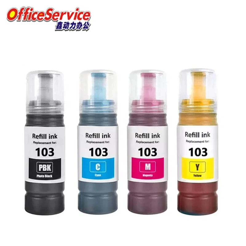 recarga a tinta 103 para impressora epson compativel com l3160 l3210 l3211 l3560 l5190 l5210 l5296 l5590 l1110 l3100 l3110 l3150 01