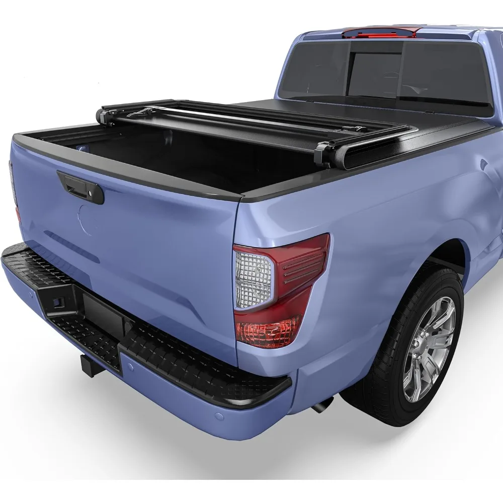 

Tri-fold Tonneau Cover for 2017-2024 Nissan Titan, 5.5 Ft Bed, No Titan Box