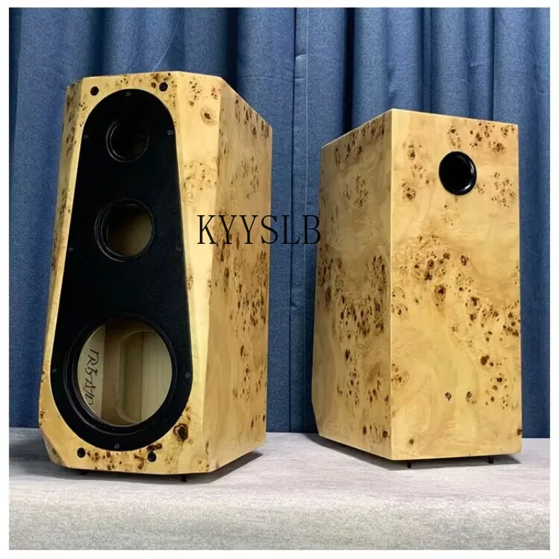 KYYSLB ไฮไฟ 6.5 นิ้ว 8 นิ้วชั้นวางหนังสือลําโพงสามทางที่ว่างเปล่ากล่องไม้อัดทะเลเบิร์ช