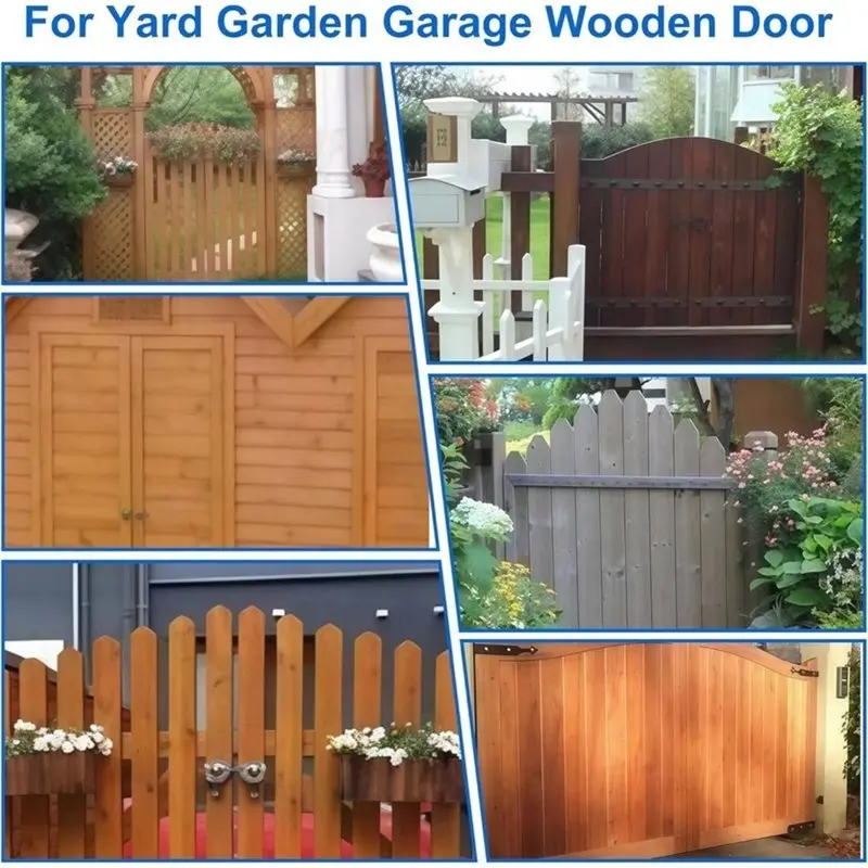 AB42-Long Throw Gate Lock, Both Sides Locking, Fit For Right & Left Wooden Door, 5 Keys Supplied (50Mm)
