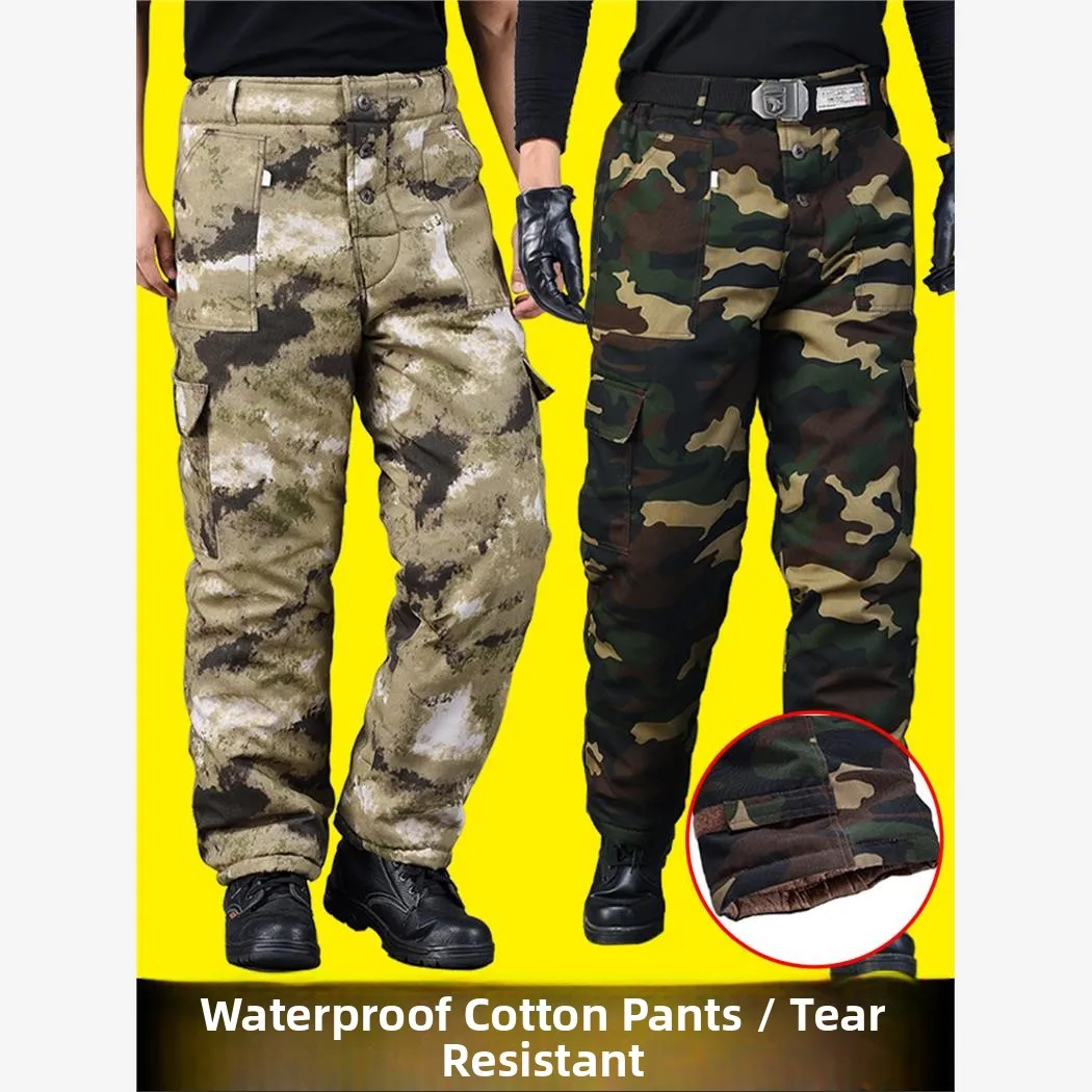 

Men's Winter Thickened Workwear Cotton Pants Northeast Style Outdoor Large Cotton Trousers Cold Storage Special Anti-Cold