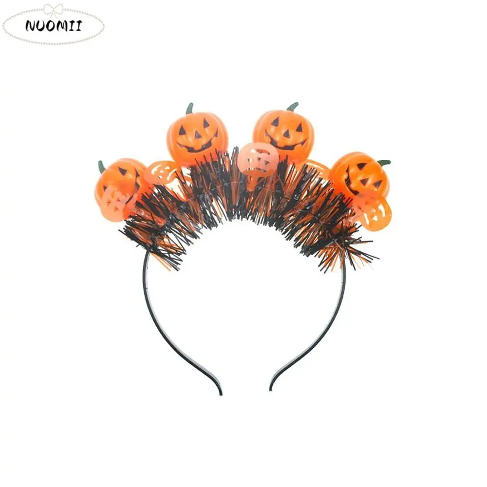 

Cute Ghost Halloween LED Pumpkin Headband Lights Flashing Skull Ghost Hair Hoop Tassel Plastic Funny Hair Bands Cosplay