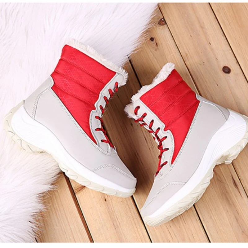 

Women's Boots 2025 Winter New High Top Snow Thickened Plush Warm Cotton Simple Multi Functional Comfortable Black Ankle Boots