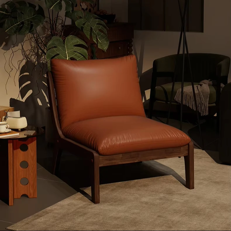 

!@！@Simple Fashion Leisure Sofa Luxury Velvet Single Living Room Chair with Solid Wood Light Luxury Sofas