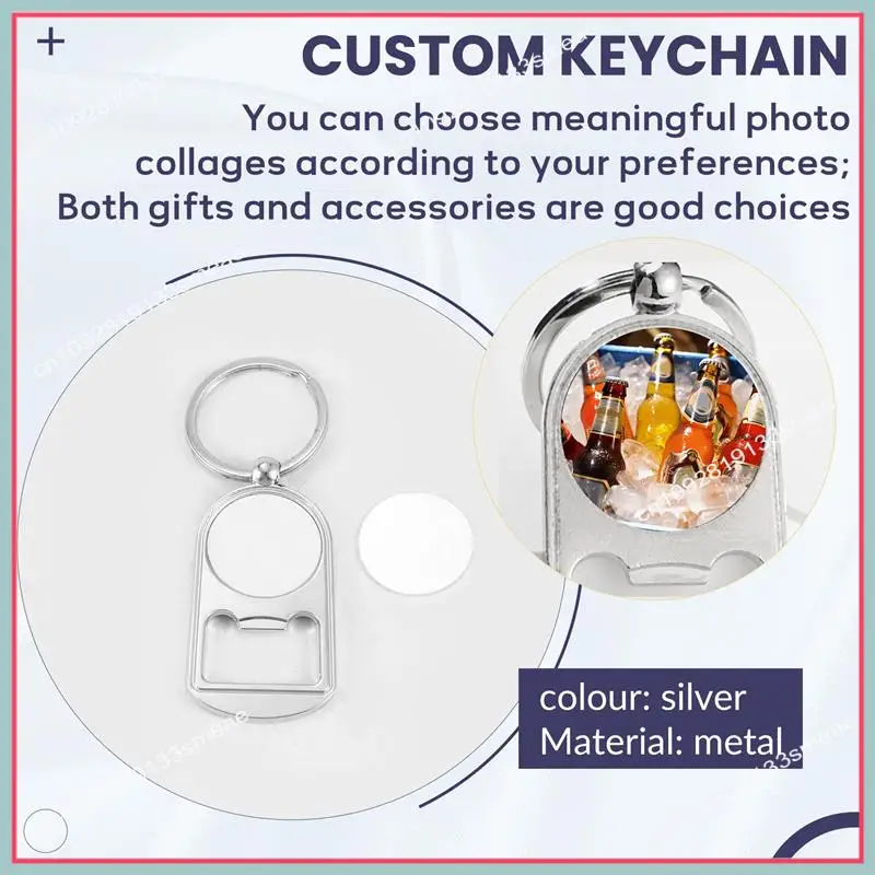 N94R 10-delige sublimatie blanco sleutelhanger metalen flesopener blanco sleutelhanger warmteoverdracht rechthoekige sublimatie sleutelhanger