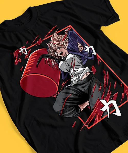 Anime T Shirt Japanese unisex Chainsaw Man Makima Power Attack 2