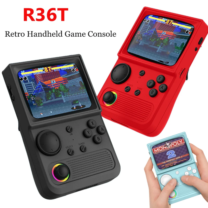 

Портативная игровая консоль R36T Retro с системой EmuEMEC, 3,5-дюймовым IPS-экраном, новая улучшенная версия, Wi-Fi, карманный видеоплеер