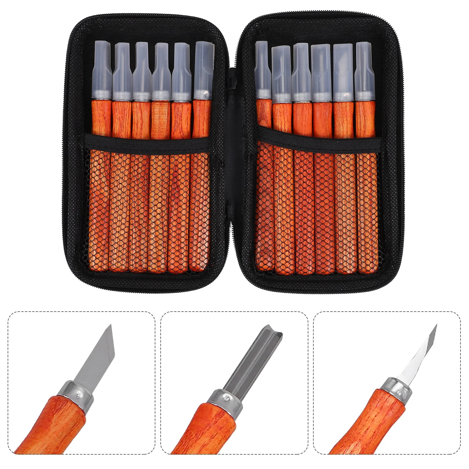 

1 Set Wood Carving Tools Kit Professional Woodworking Knife Set Ergonomic Handle for Detailed Sculpting Whittling Engraving