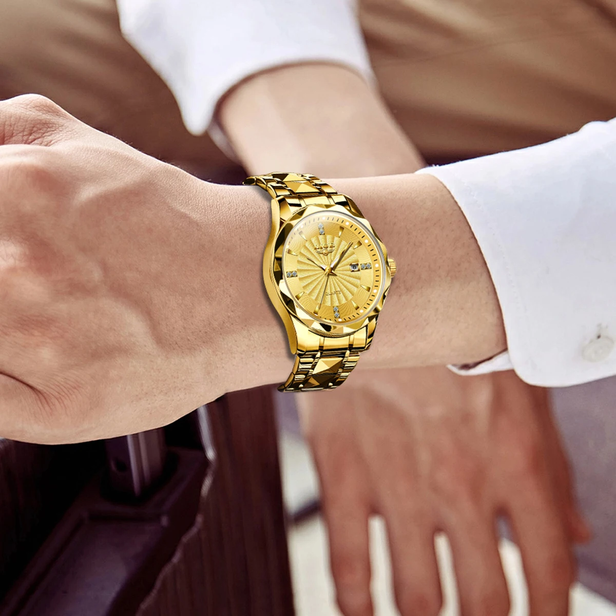 Lige-メンズラグジュアリー防水ビジネスウォッチ、紳士クォーツウォッチ、HDルメ、カジュアル、シンプルな腕時計、ボックス、ファッション