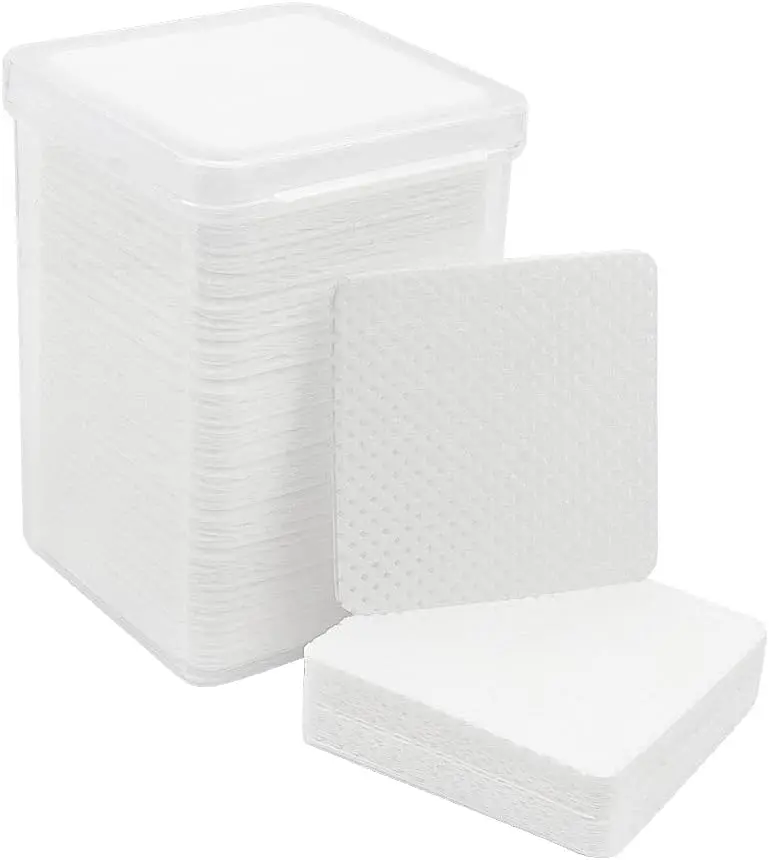 Lingettes non pelucheuses pour dissolvant de vernis à ongles, fournitures d'extension de cils, livres de colle de cils, tampons absorbants, outil de retrait, 200 pièces