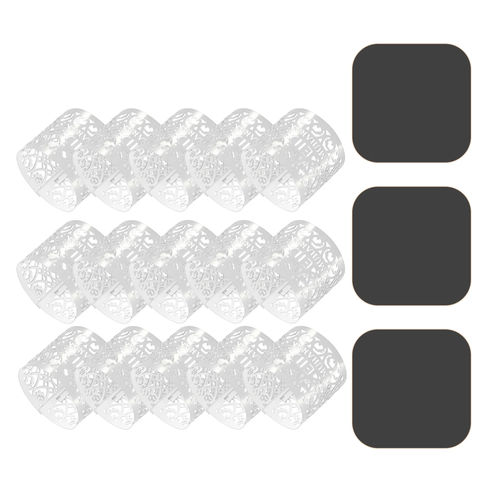 

50Pcs Eid Theme Decorative Paper Lampshades Hanging Lamp Covers Reflective Light Covers for Indoor Home Office Coffee Shop