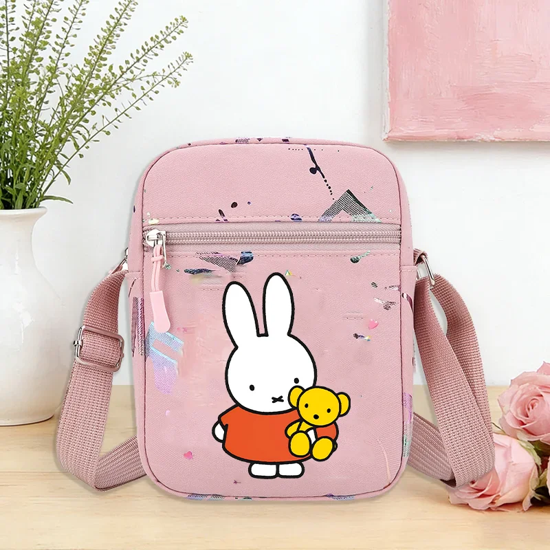 Сумка-кроссбоди-miffy-Милая-повседневная-сумка-через-плечо-из-оксфордской-ткани-для-девочек-простая-женская-модная-сумка-для-телефона-и-мелочей-подарок