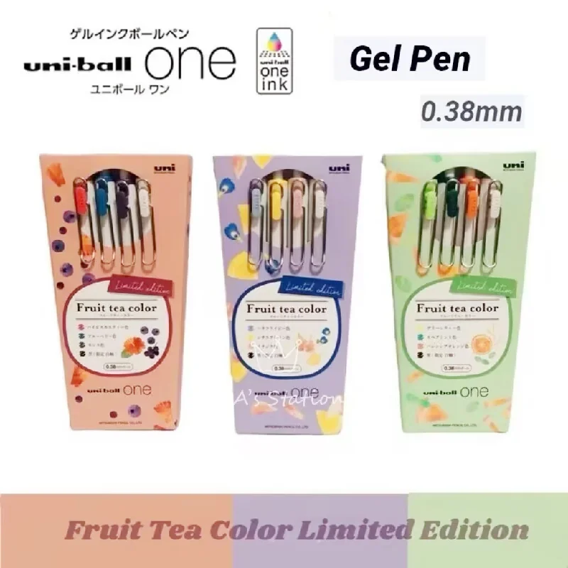 uni ball one caneta gel para a escola escrita criativa papelaria japonesa fruit tea color limited 038 mm temporada outono e inverno 01