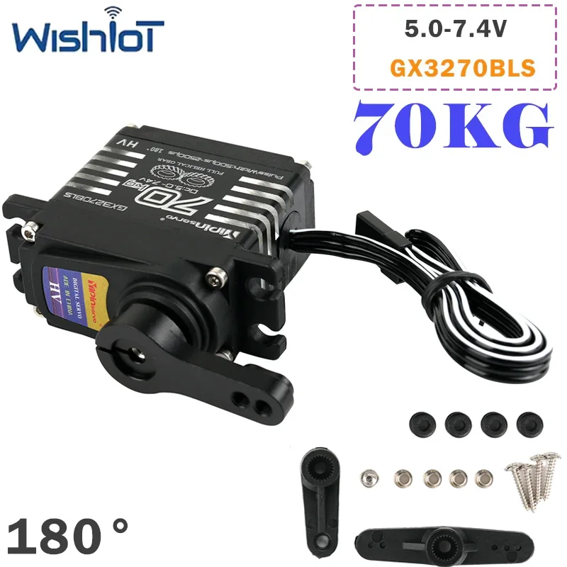 

Large Torque 70KG GX3270BLS Metal Digital Servo Brushless Motor 180 Degree Angle-Controlled Servos DIY Parts For RC Car/Robot