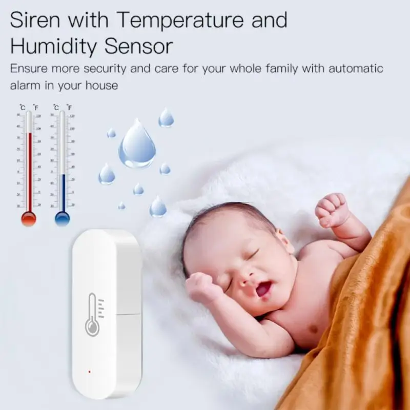 Tuya ZigBee Smart Temperature And Humidity Sensor Thermometer Hygrometer Detector Smart Home Real-time Diapsly Alexa Google Home