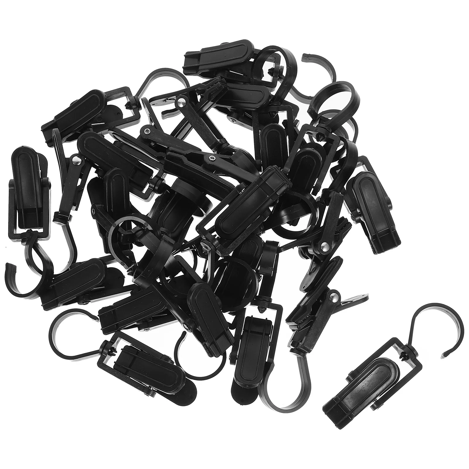 

50 pcs Plastic Hook Clips Swivel Design For Hats Socks Towels Clothes Pants Curtain Hanging Organizer Multipurpose