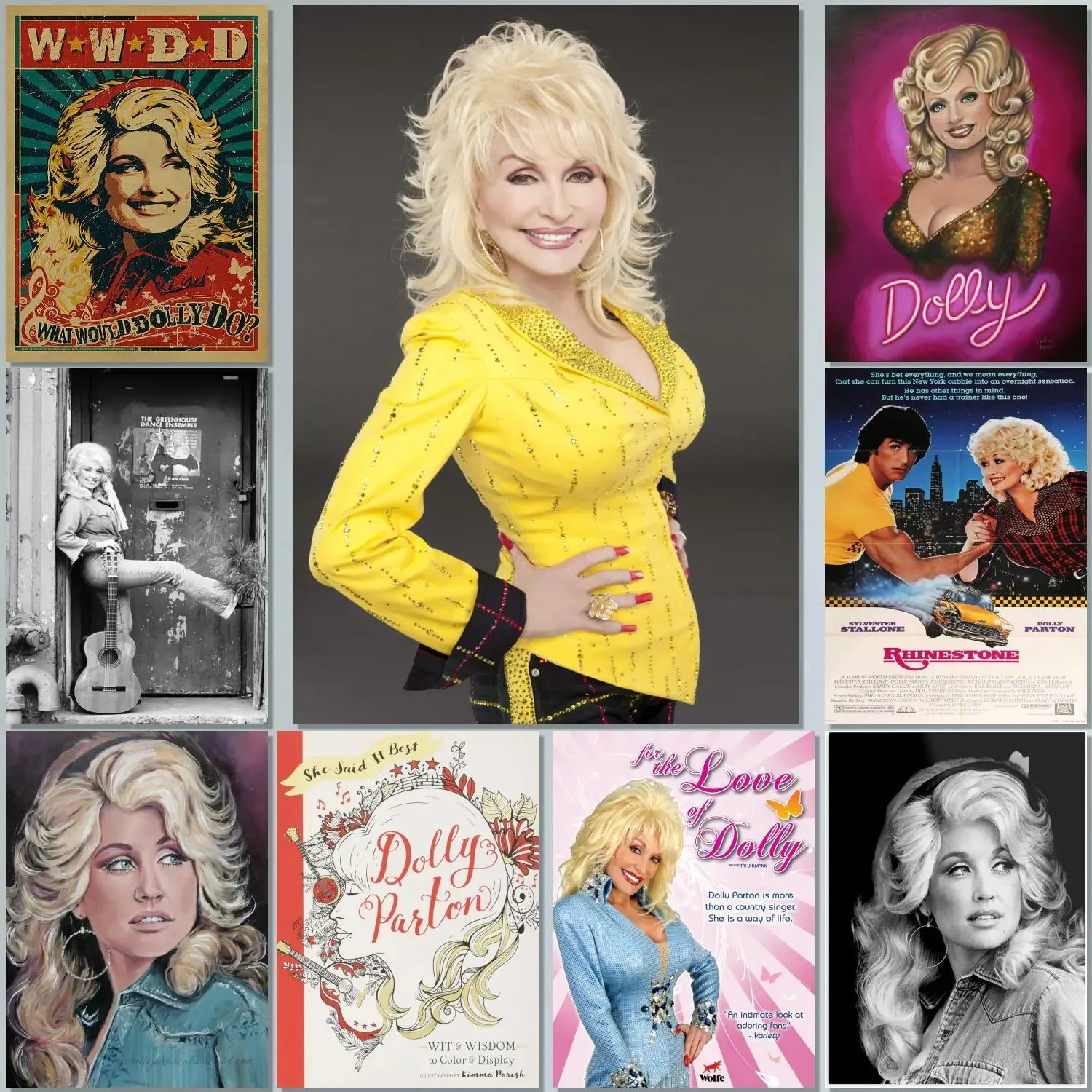 Singer dolly parton Singer  Painting 24x36 Wall Art Canvas Posters room Modern Family bedroom Decoration Art wall decor