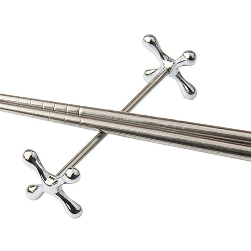 ABRS-24 Pezzi Bacchette in Lega di Zinco Resto Cucchiai Supporto Forchette Portacoltelli Supporto per Rack Decorazione da Tavolo Artigianale in Metallo (Argento)