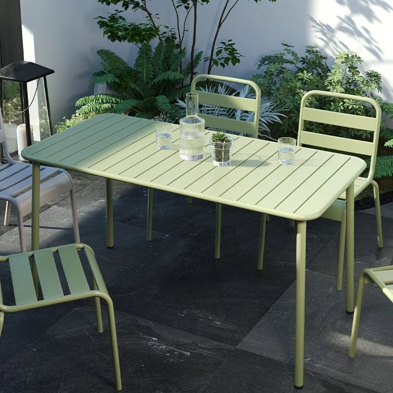 Waterproof Outdoor dinner table Balcony courtyard leisure Simple garden indoor computer desk table patio furniture