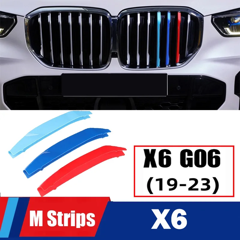 M Power Frontgrill Trim Streifen Für BMW X1 X2 X3 X4 X5 X6 X7 F48 F49 E84 F39 F25 F26 G01 G02 F15 E70 G05 F16 E71 E72 G07 Z4 E89