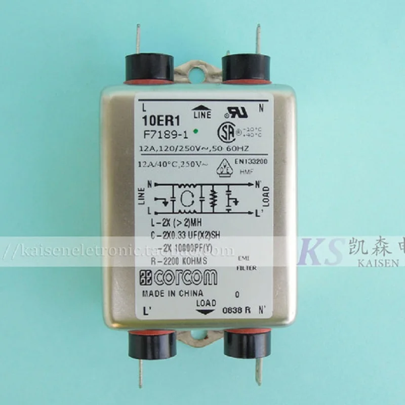 10 er1 R serie F7189 1-6609031-3 10A filtro EMI IEC VDE