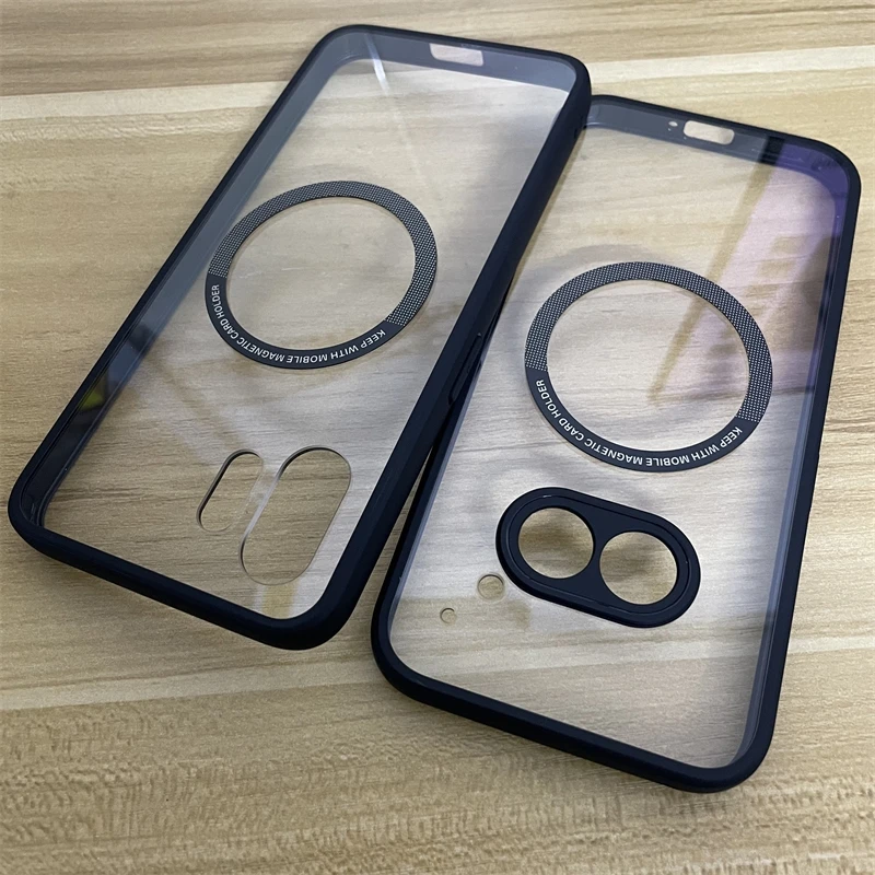 

Магнитный чехол для телефона Nothing Phone 2 A Phone2 2a Plus MagSafe, прозрачная жесткая задняя крышка, акриловый защитный корпус, модный противоударный бампер