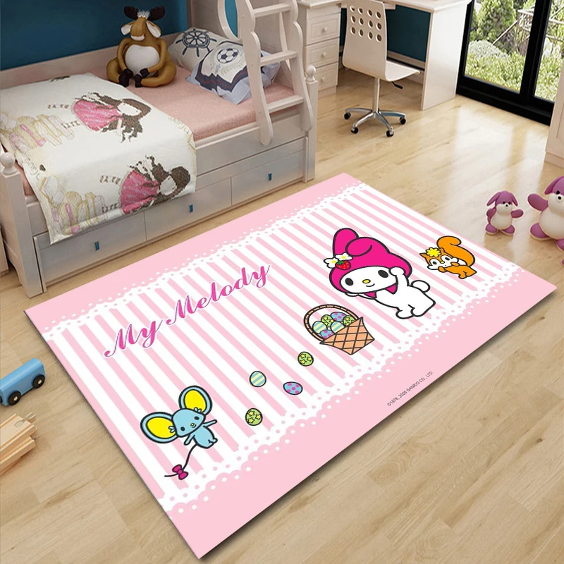 Japanese Anime My Melody Pattern Large Area 3D Carpet for Home Living Room Kids Bedroom Sofa Children\'s Doormat Floor Decor Rugs