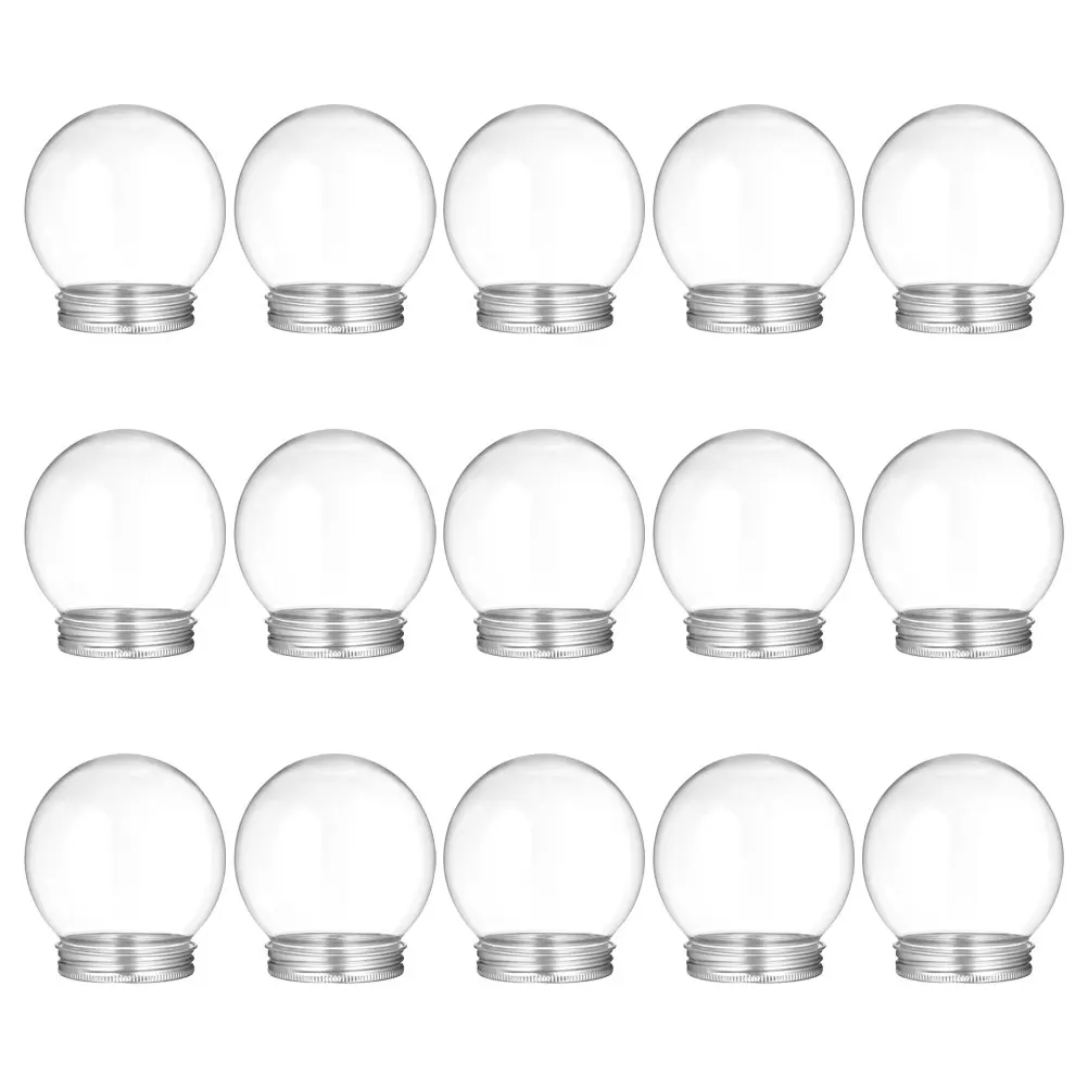 

9pcs Candy Container Clear Craft Ornament Craft Holiday Replacement Parts Fun Snow Globe Diy Globe Snow Decor Globes