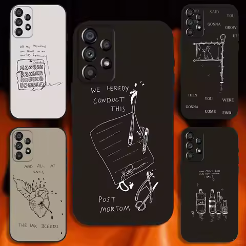 Taylor Swift Art Phone Case For Samsung Galaxy A20,A21s,A22,A31,A32,A52,A53,A72,73,A80 Soft Black Cover