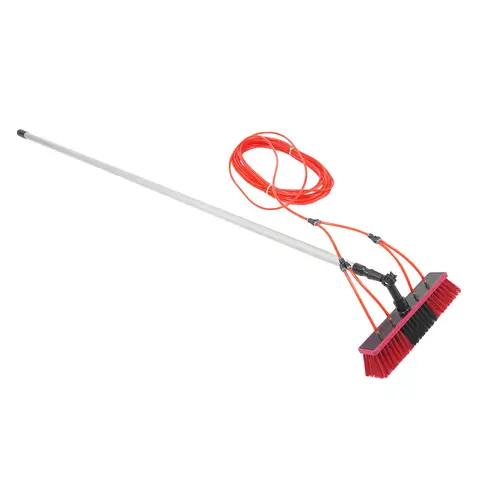 7,4 m/24,3 fot rengöringsborste och stång för solpaneler, justerbar vattenmatad stång, fönsterputsningssystem, fönsterputsningssats 6 best sales solpanelborste - №3