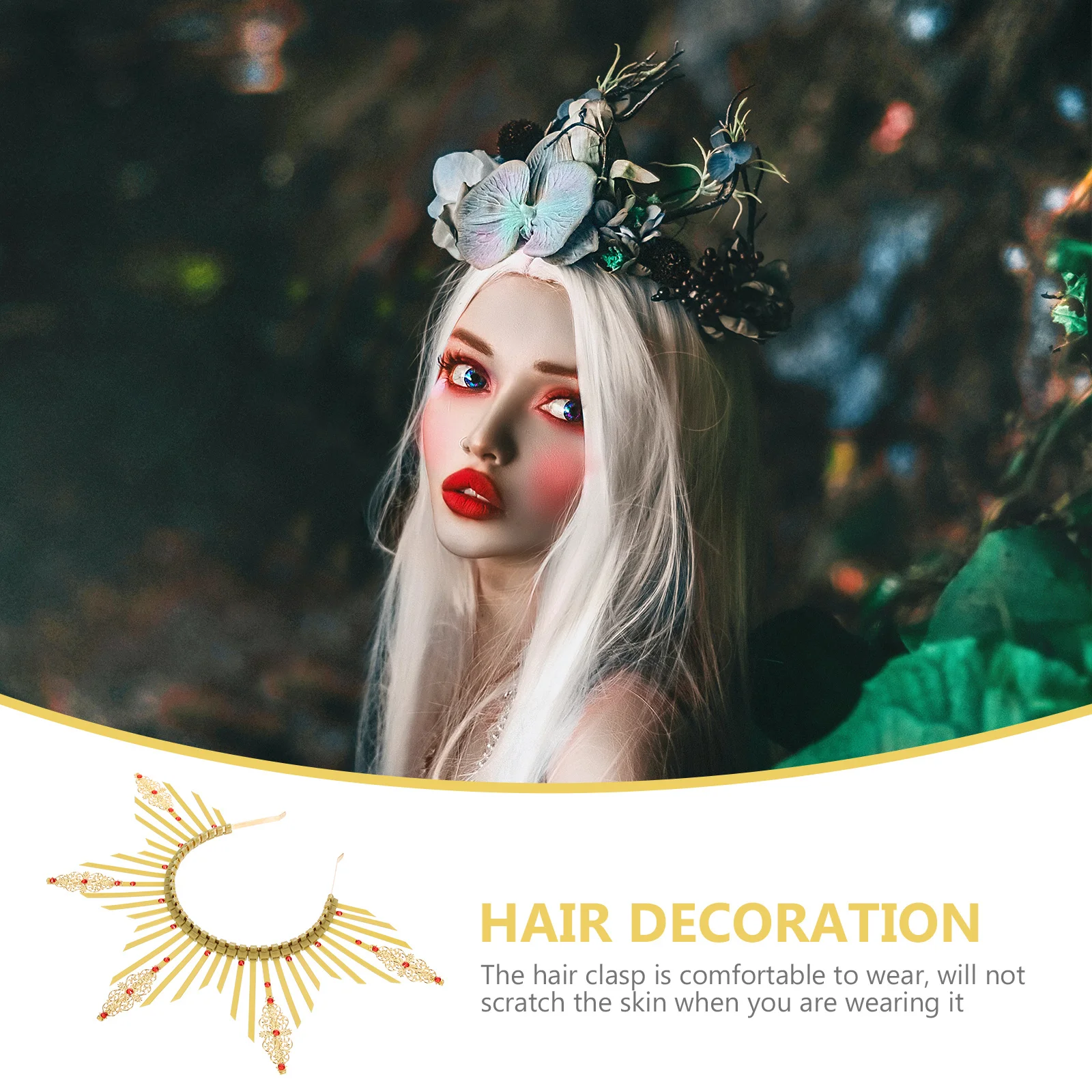 

Sun Rays Headband Retro Crown Lightweight Goddess Hair Clasp For Party Cosplay Beauty Pageant Decorative Headband Hair