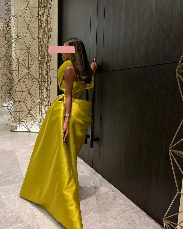 アメージングセイン ホルターシース プロムドレス オフショルダー ワンロングスリーブ フロアレングス イブニングドレス サウジアラビア パーティードレス