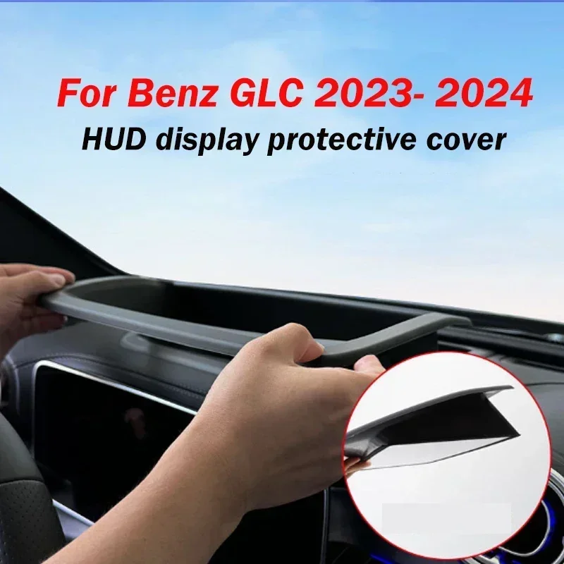 

LHD/HUD-Protective lid for car, head-up display, anti-dust frame, windshield accessory for Mercedes Benz GLC X254 2023+