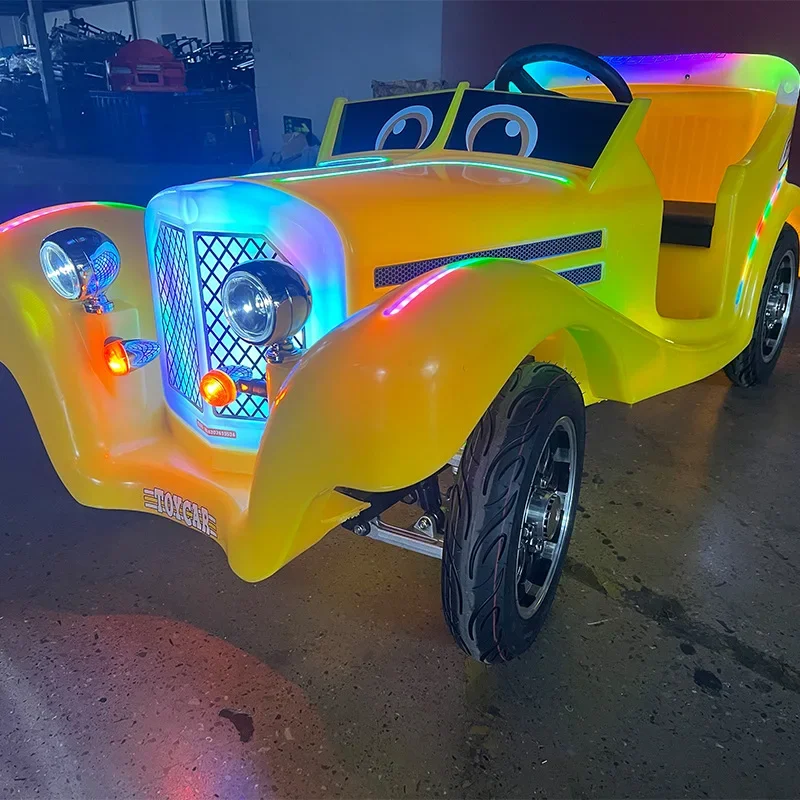 2025 new square stall children's electric amusement equipment shopping mall luminous bumper car
