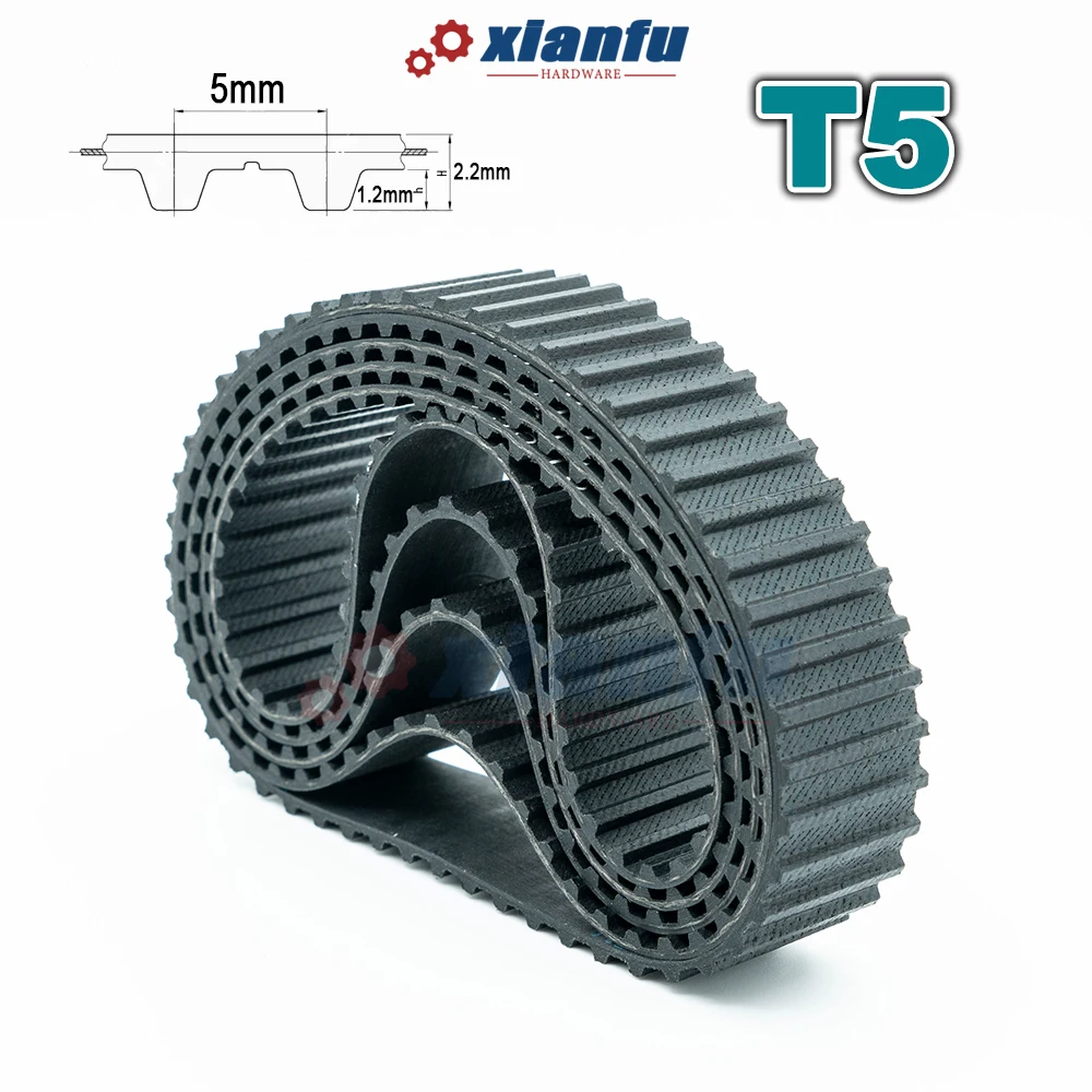 T5 Type Timing Belt Rubber Closed Loop CNC Drive Perimeter 460 465 470 475 480 485 490 495 500mm Width 6~40mm Transmission Belt