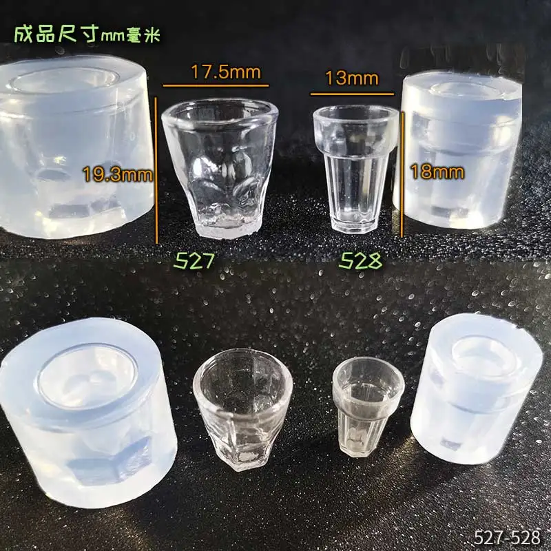 DIY Handcraft Mini  Beer glass  Epoxy Resin Mold Food Play Miniature Pinching Mould Epoxy Resin Mold UV Resin Moldse