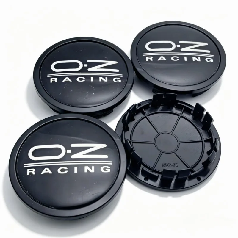4er-Set OZ Racing Logo Emblem Radnabenkappen 75MM Clips 65MM Felgenabdeckungen Staubschutz O.Z. Emblem Radnabenkappen Autozubehör – Detail 7