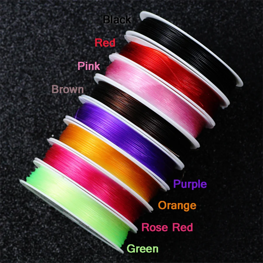 1~10 Rolls Colorful Elastic Cord For Jewelry Making 0.6/0.8/1mm Beading String For DIY Bracelets Necklaces Crafts Accessories