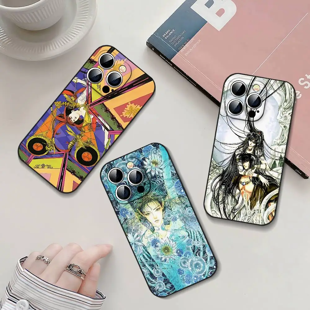 

Art W-Yoshitaka A-Amano Slim Black Phone Case Perfect Fit For IPhone 17,16,15,14,13,11 Pro Max,Plus,X,Xr,Xs Max,13Mini