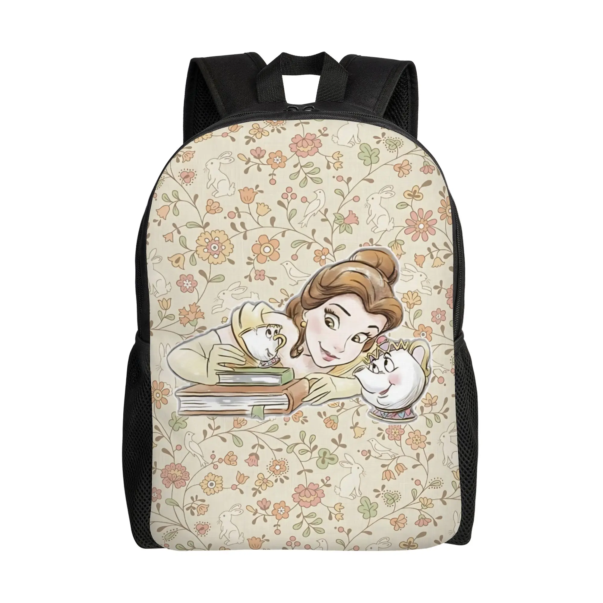 

1PC Backpack Disney animation Daypack Beauty and the Beast Daily Campus Retro Washable Rucksack