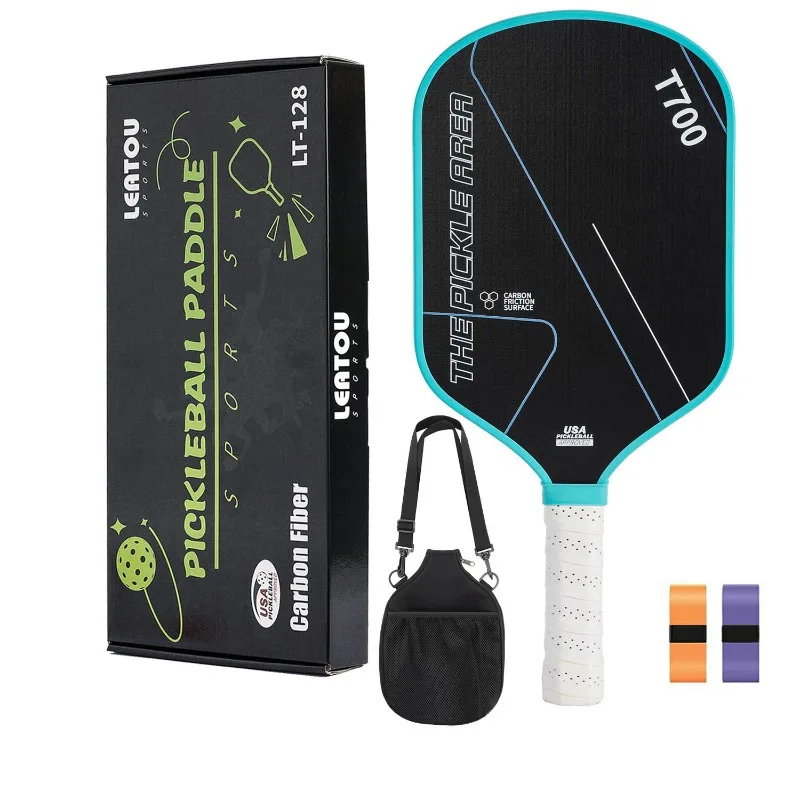 ZOCO Pickleball المجاذيف ألياف الكربون T700 مضرب كرة المخلل القماش الملمس الخام ماتي المنافسة حقيبة التخزين مجموعة USAPA المعتمدة