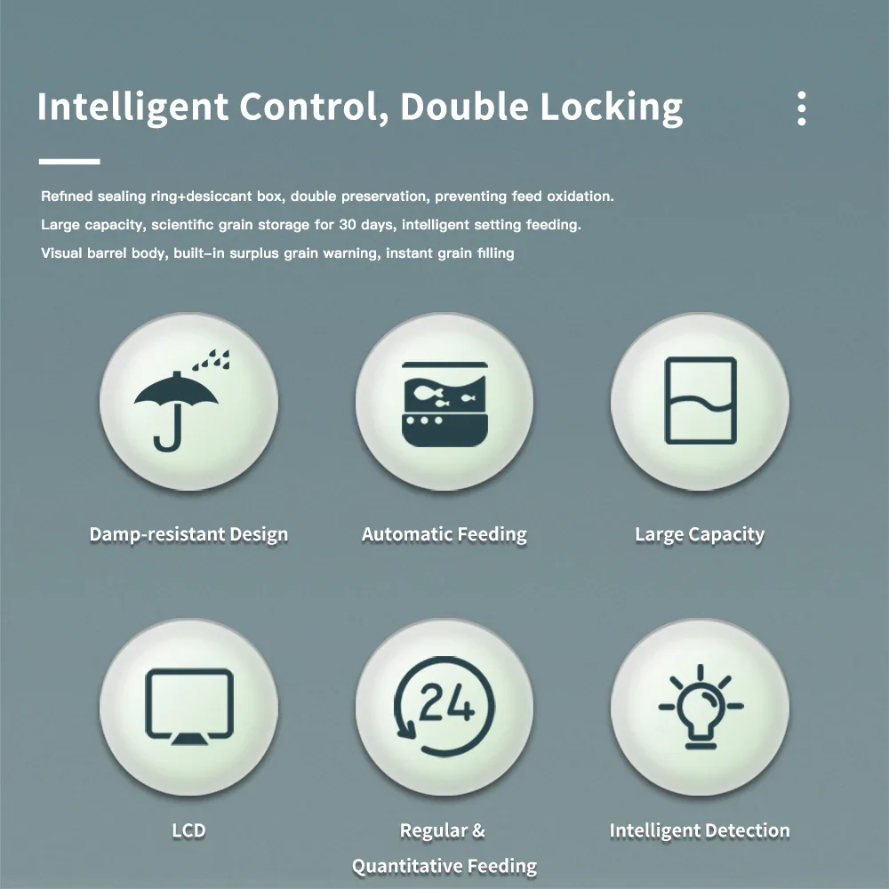 

Jebao Jecod Fish Feeder Aquarium Fish Pond Large Capacity Automatic WiFi Feeder Koi Feeder Smart Control Aquarium Automatic Feed