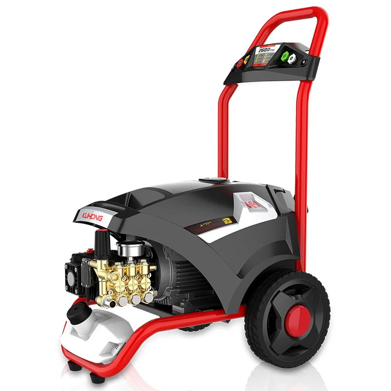 Kuhong hot and cold water pressure washer motor 200bar 2.2kw-4kw car washer heavy duty electric high pressure cleaner