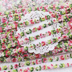 15Yards 0.9cm Wide Pink Green Red Flower Venise Diy Venice Lace Clothing Accessories Of Various Garment,Bra.Skirt Underwear