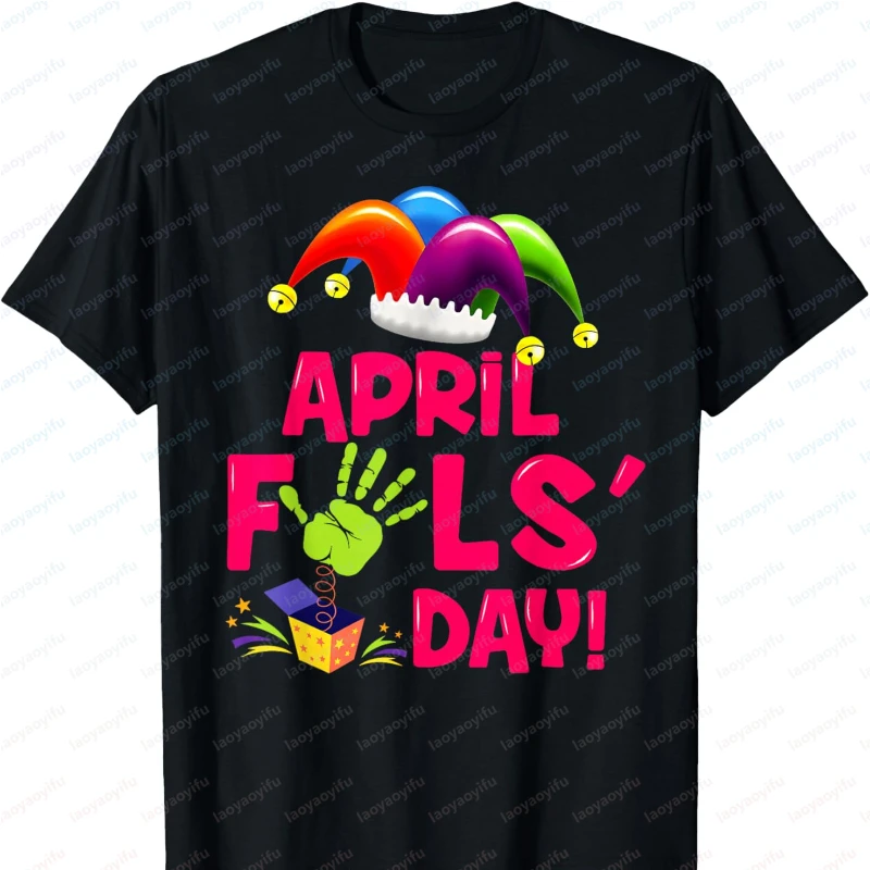 Funny April Fool's Day 2026 April 1st Fools Day Jokes Pranks T-Shirt Gothic Women Clothing Kawaii Clothes Aesthetic Clothes Tops