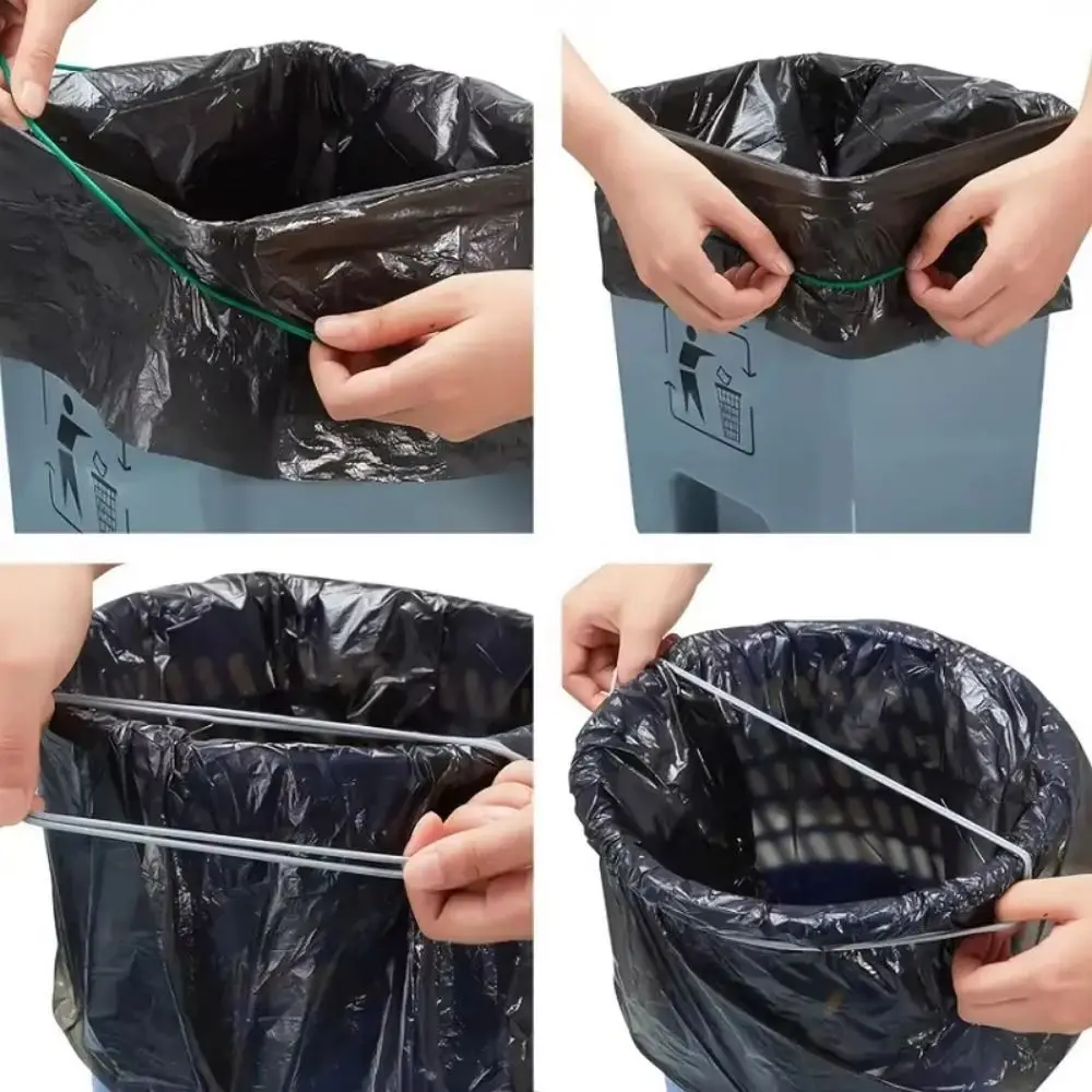 3Pcs Universal Fit Colorful Trash Can Bands Durable Stretchable Rubber Bands Adjustable Rubber Garbage Can Bands Household