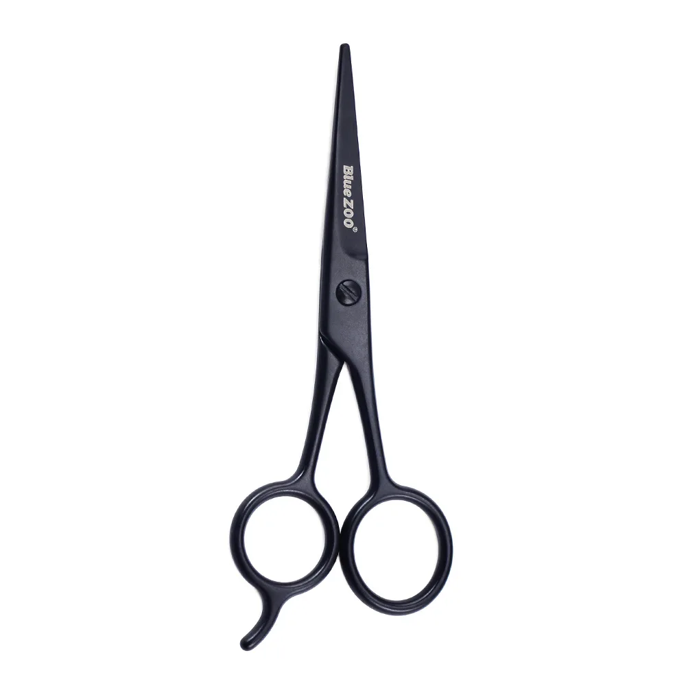 Bluezoo Black 12.2cm Facial Hair Nose Hair Beard Eyebrows Stainless Steel Hairdressing Scissors Barber Scissors